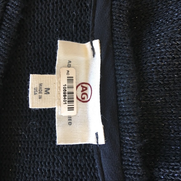 AG Black sparkling sheer blouse size medium - Picture 7 of 8